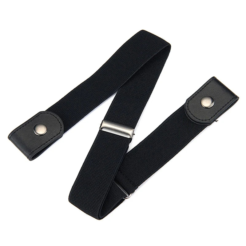 Buckle-Free Waist Belt For Jeans Pants,No Buckle Stretch Elastic Waist Belt For Women/Men,No Hassle Belt