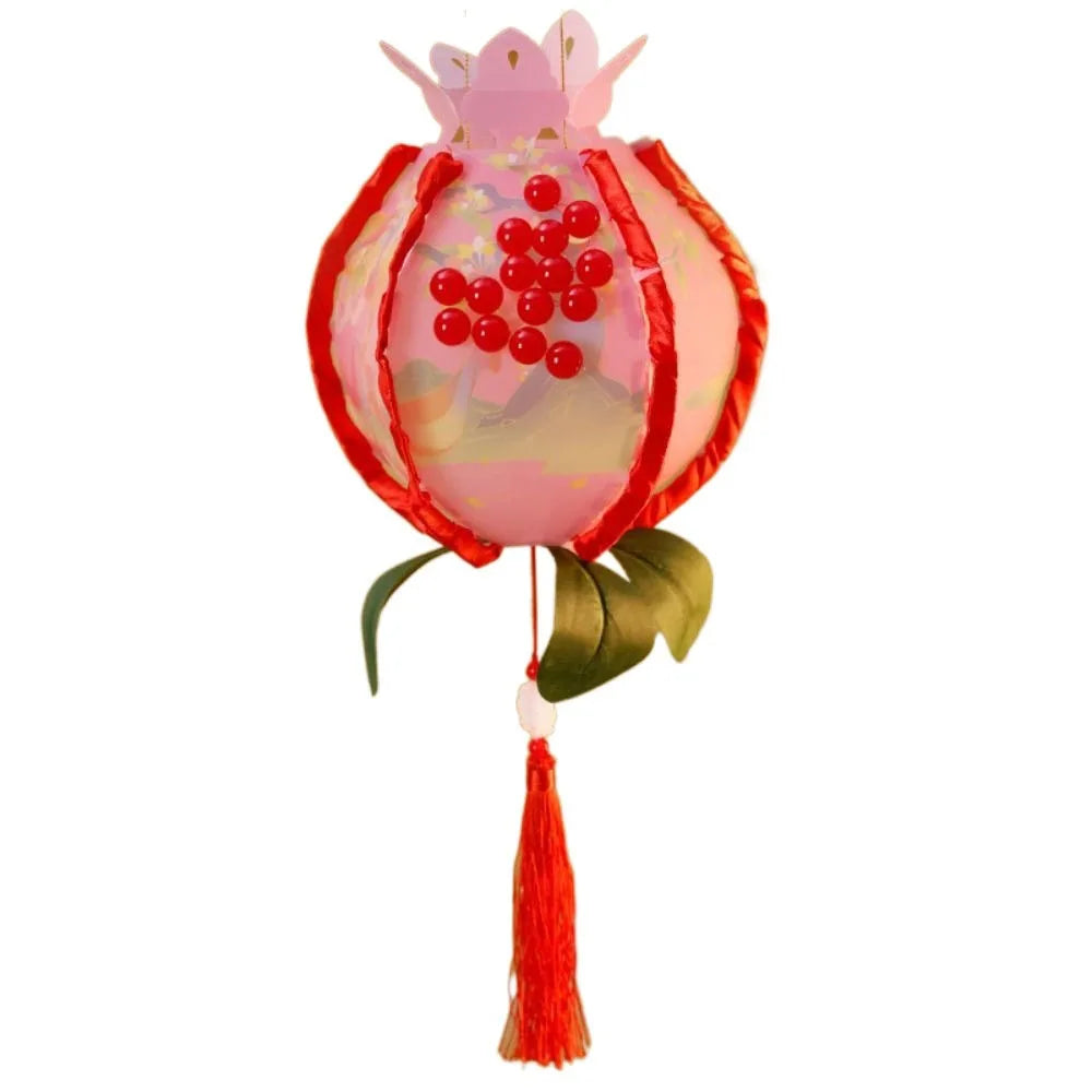Rabbit Pomegranate Lantern Glowing Chinese Style Mid-Autumn Lanterns Handmade DIY Handheld Lanterns Mid Autumn Festival