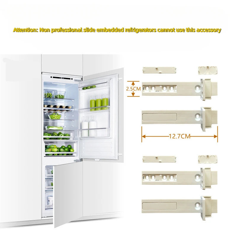 4PCS for Electrolux/Siemens/Bosch built-in Fridge door slide rail mounting kit refrigerator door sliding guide