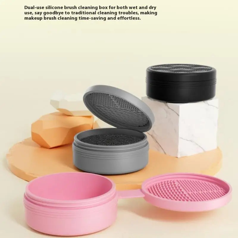 Makeup Brush Cleaning Box Sponge Eyeshadow Brushes Quick Clean Dry Cleaner Cosmetic Wash Clean Powder Tool Makeup Accessories