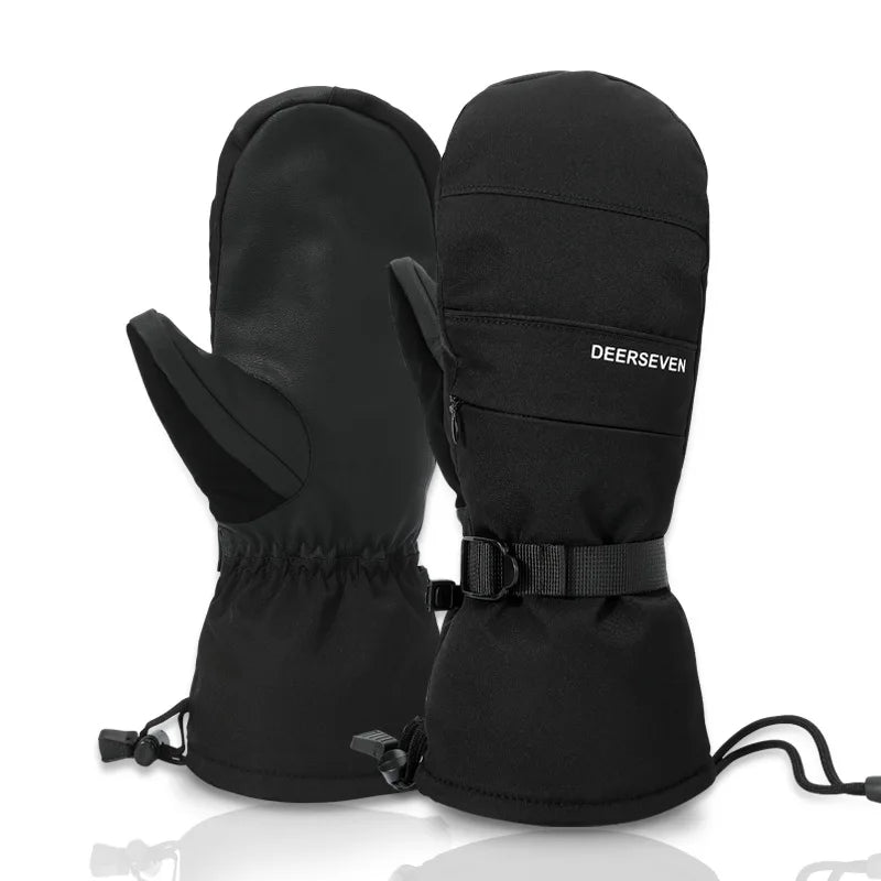Winter Ski Mittens for Men Women Cold Weather- Warm Snowboard Mittens Gloves Waterproof Snow Sports Mitts Gloves