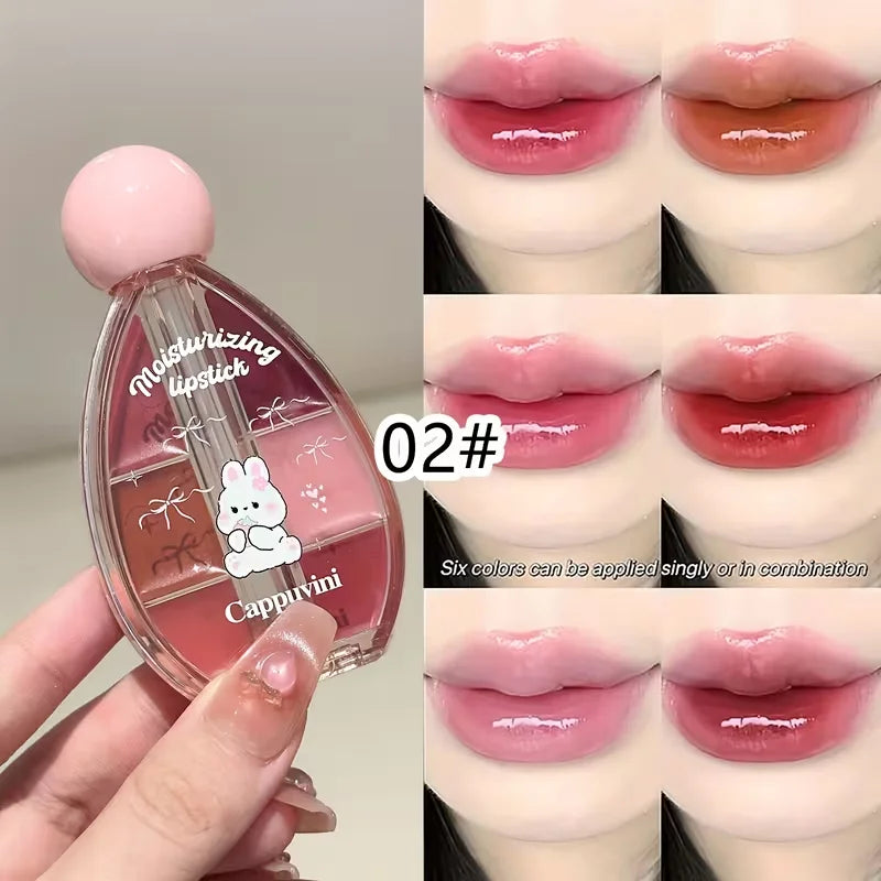 6 Colors Mirror Lip Glaze,Hydrating Plumping,Long-Lasting Wear,Easy to Apply & Full Pigmentation,Jelly Glass Lips,Gift for Women