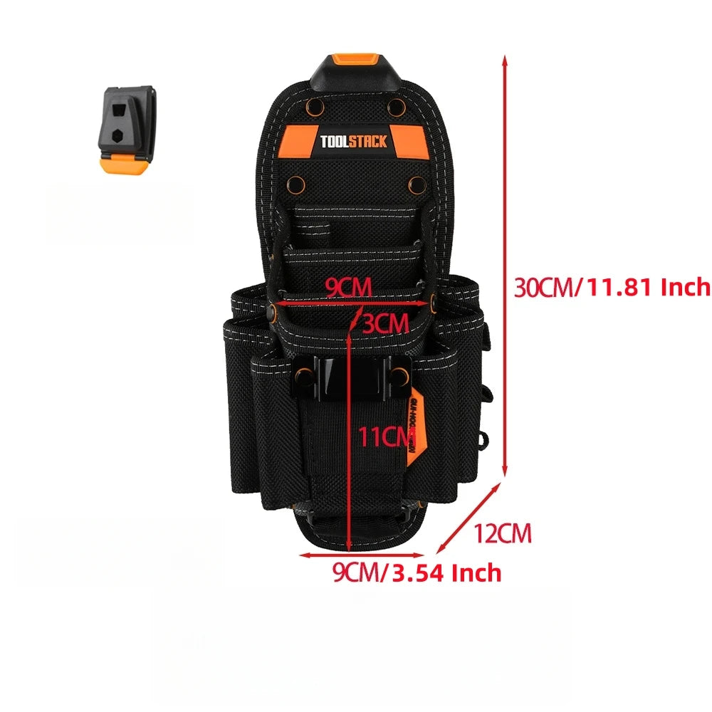 TOOLSTACK Mini Electrician's Pouch High Quality Oxford Durable Tools Storage Bag Quick-Hook Small Waist Toolkit Work Package