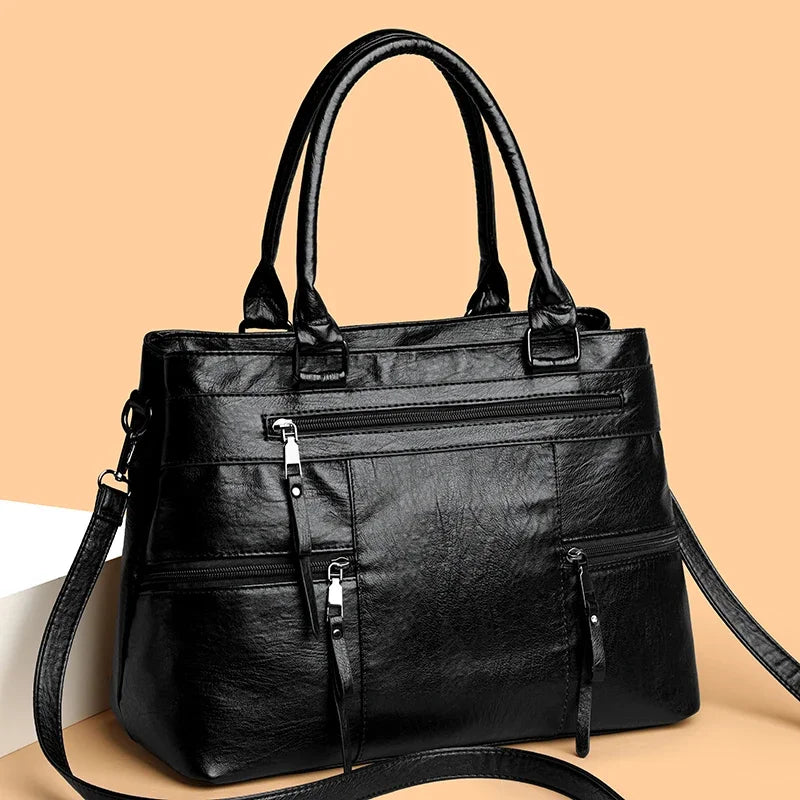 Elegant Handbags For Women High Quality Pu Leather Top-Handle Bags Purse Ladies Shoulder Crossbody Bag Casual Tote bolso purses