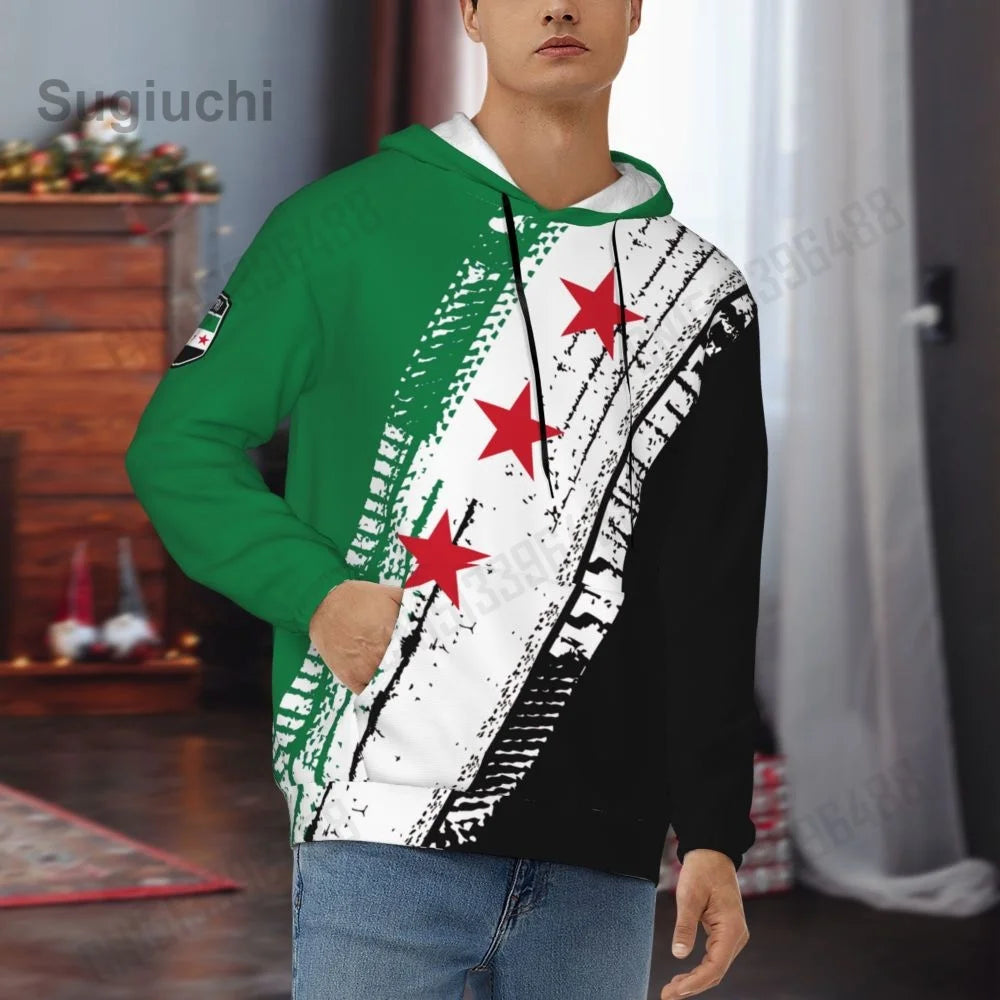 2025 Syria 1932-1958 3D Fleece Hoodie Polyester Warm With Pocket Super Soft Men Women Sweatshirt Unisex Pullover Hoodies