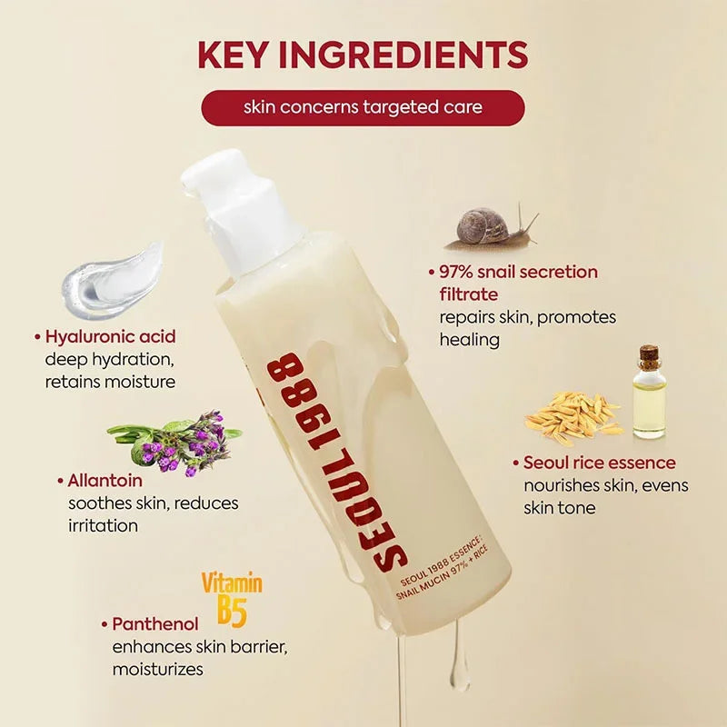 Korean Brand Skin Care Set Seoul 1988 Anti-aging Brightening Eye Cream Sunscreen Anti-wrinkle Essence Rice Cream Essence Water