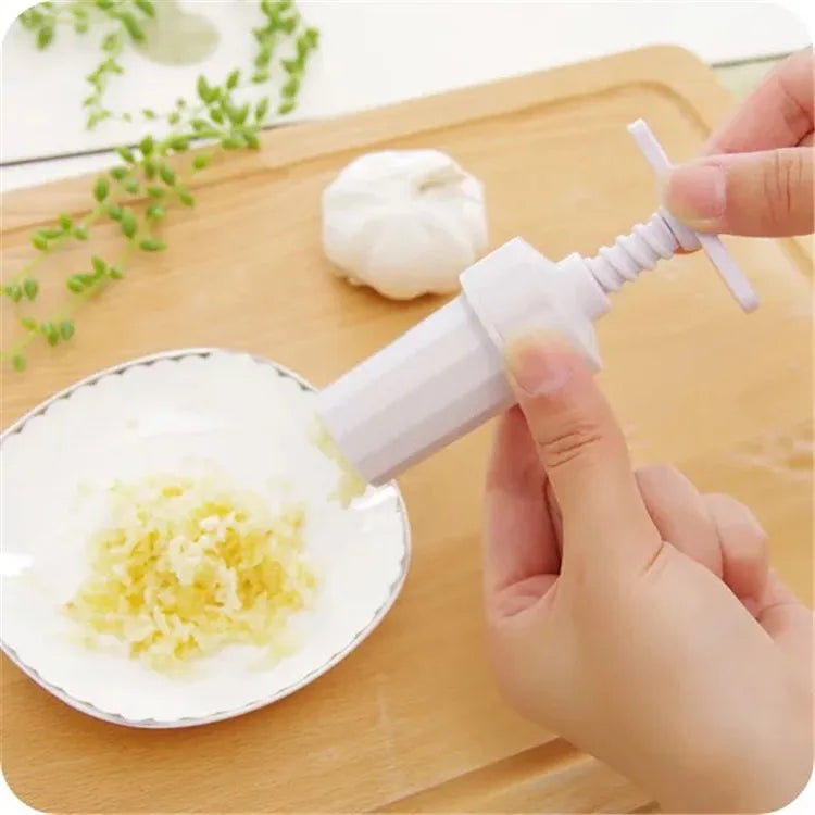Plastic Garlic Presses Screw Squeeze Peeler Garlic Crusher White Manual Press Practical Kitchen Cooking Tools