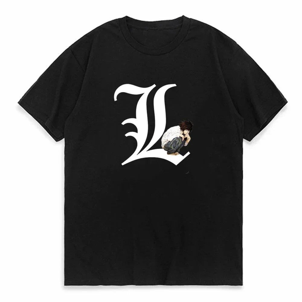 Men Kawaii Cartoon Summer Tops Misa Amane Graphic Tees Japanese Anime T-shirt Death Note T Shirt  Harajuku Unisex Pop Y2k Tshirt