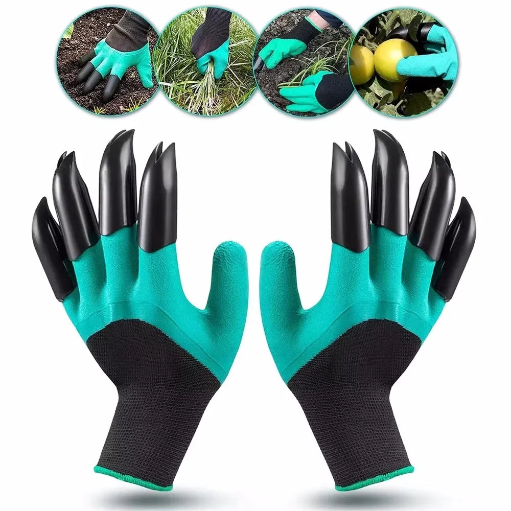 Gardening Gloves With Claws Breathable Waterproof Working Digging Planting Sting-Resistant Non-slip Protective Home Latex Gloves