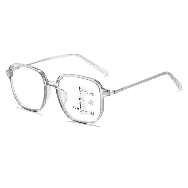 Progressive Multifocal Reading Glasses Anti Blue Light Presbyopia Eyeglasses Near Far Sight Spectacles Hyperopia Diopter To +4.0