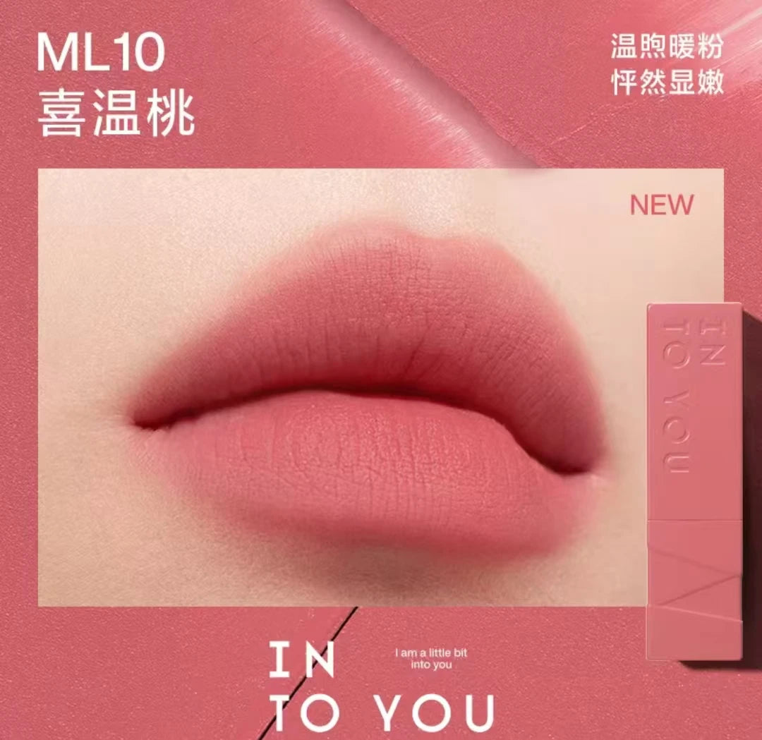 INTO YOU Matte Velvet Lipstick Easy To Wear Silky Smooth Long Lasting Whitening Lips Beauty Makeup