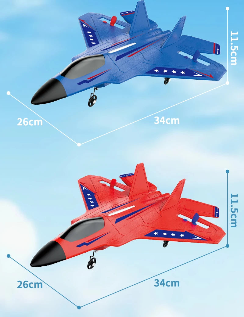 RC Plane KF803 2.4G With LED Lights RC Flying Model Glider RC Vertical Plane EPP Foam Toy Airplane Gifts For Kids