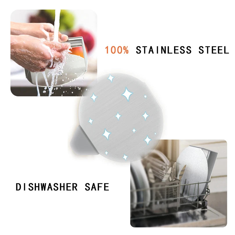 Household Stainless Steel 304 Burger Press, Square and Round Meat Presser, Manual Meat Pressing Tool, Burger Patty Press Plate