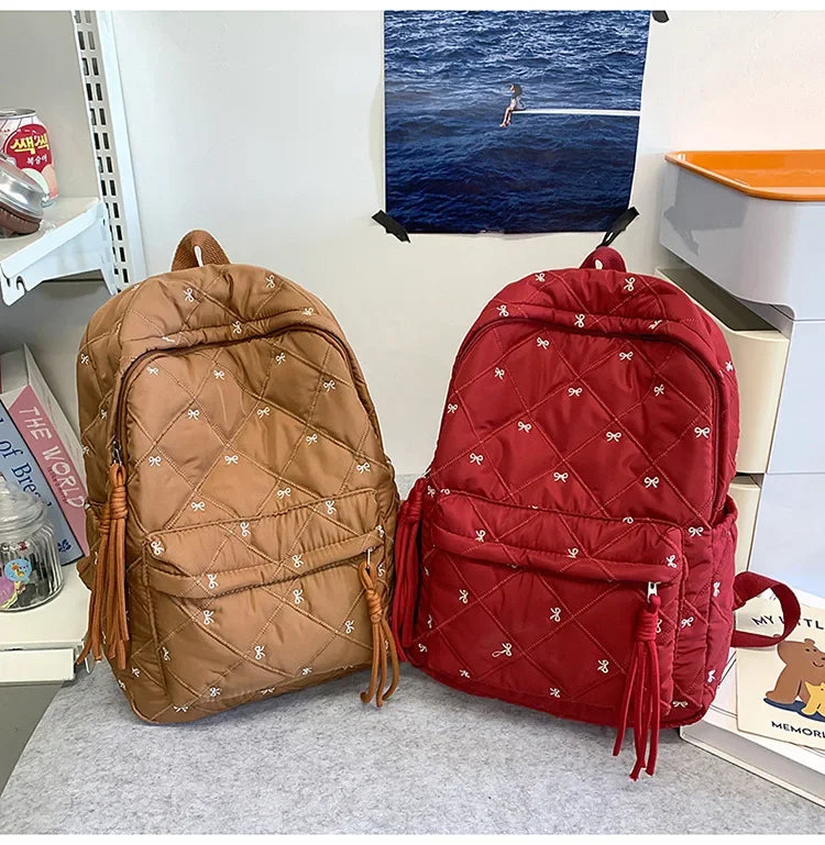 New Large Capacity Children's School Backpack Lightweight Bow Students Schoolbag School Bags Boys Girls Tutoring Bag Laptop Bag