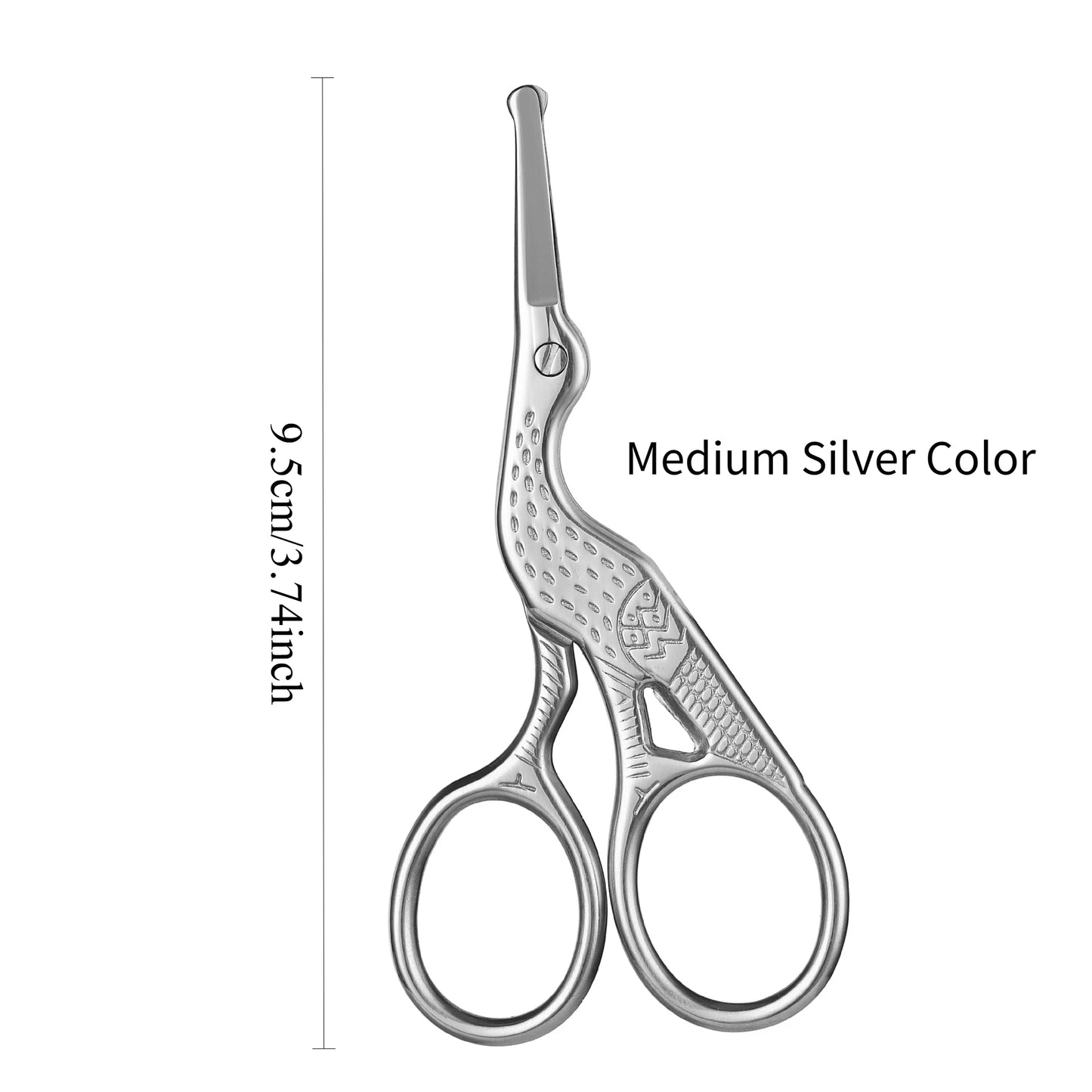 Hair Scissors Professional Beauty Scissors Facial Stainless Steel Mustache Nose Hair Beard Eyebrows Eyelashes Trimming Clippers