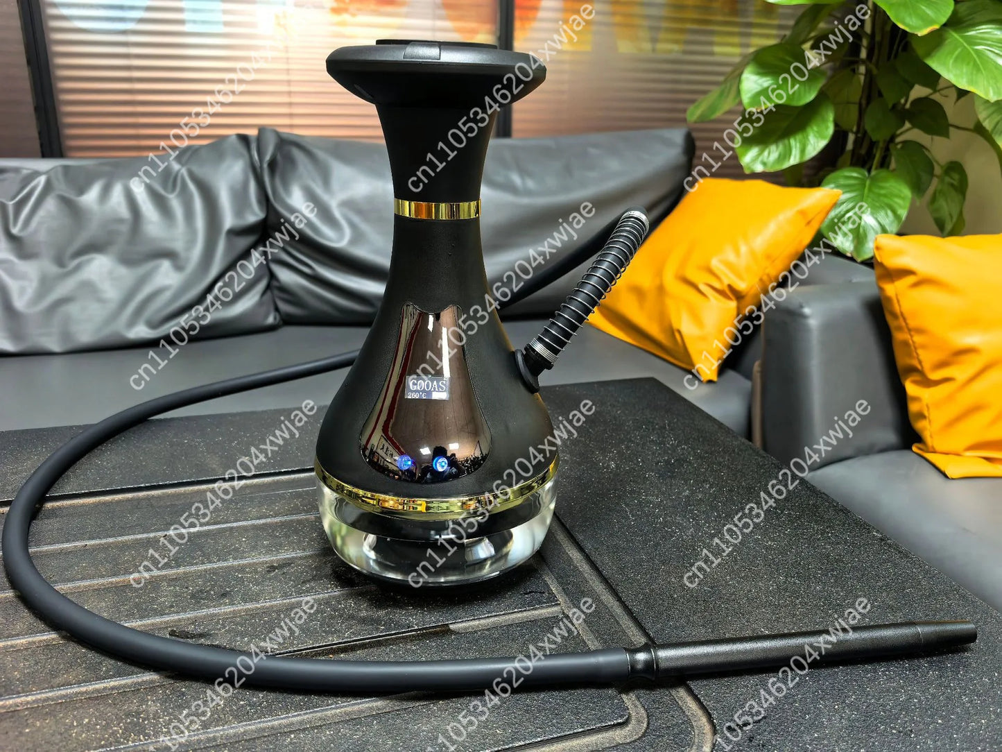 Electronic Shisha with LED Display, Fast Heating USB Rechargeable E-Hookah for Personal Use