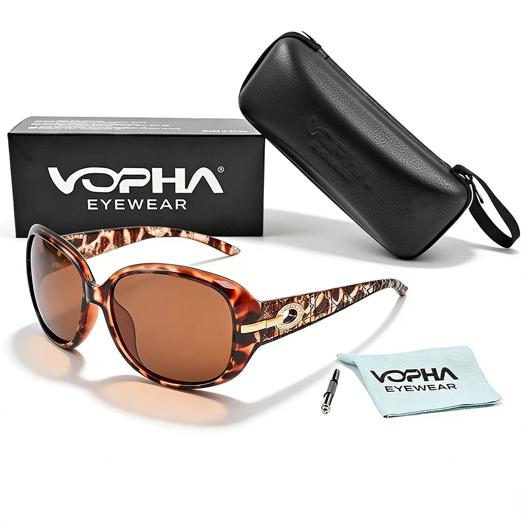 Big Womens Sunglasses Polarized Trendy Sun Glasses Large Rectangle UV Protection Rhinestone Sunnies