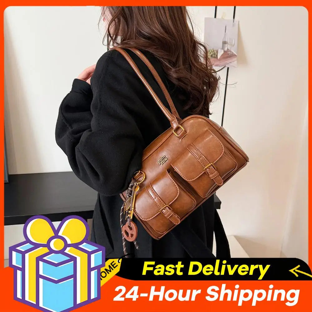 Ladies Large-Capacity Tote Bag Women Vintage Retro Chic Handbags Girl Shopping Shoulder Bag Women's Purses Top Handle Bags