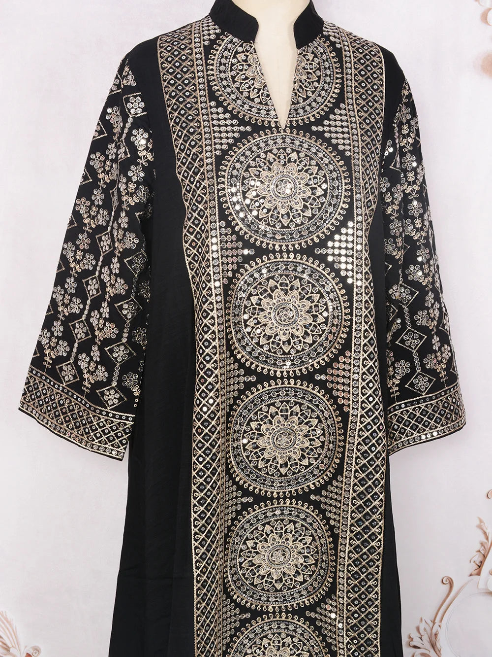 Women Elegant Dresses Eid Muslim Sequins Maxi Dress Jalabiya Morocco Party Robe Evening Dresses Dubai Abaya Kaftan Arab Vestidos