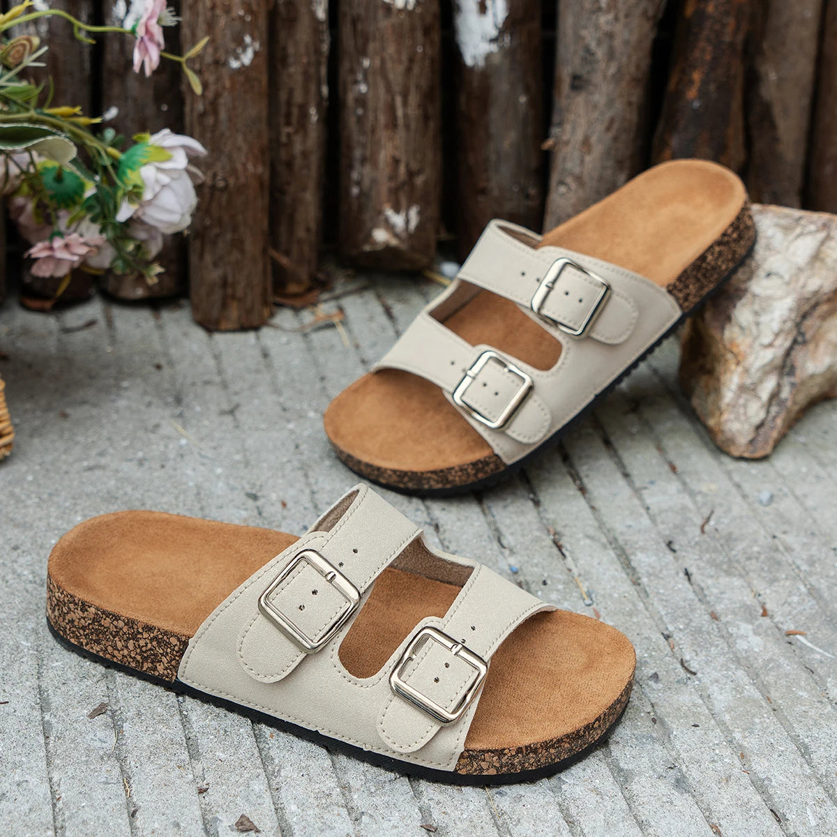 Women's Fashion Slippers Thick-Soled Wear-Resistant Waterproof Anti-Slip Soft-Soled Comfortable Casual Beach Sandals
