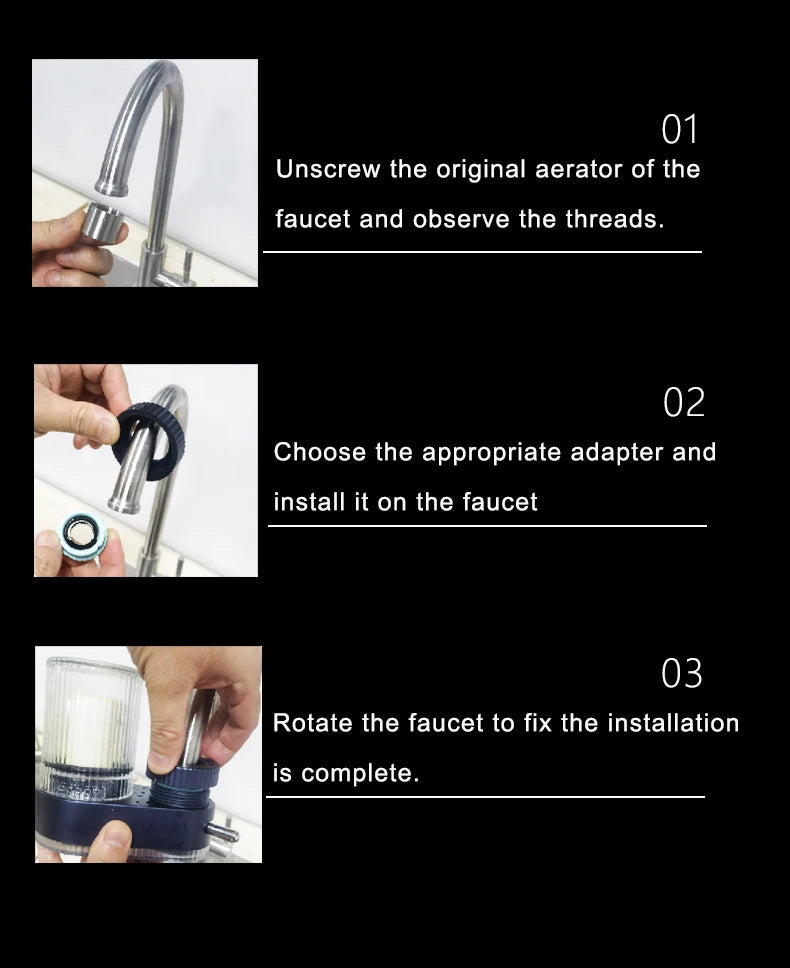 Healthy Faucet Water Filter System - Tap Water Purifier Filter Water Purifying Device For Home Kitchen ,Faucet Mount Filter
