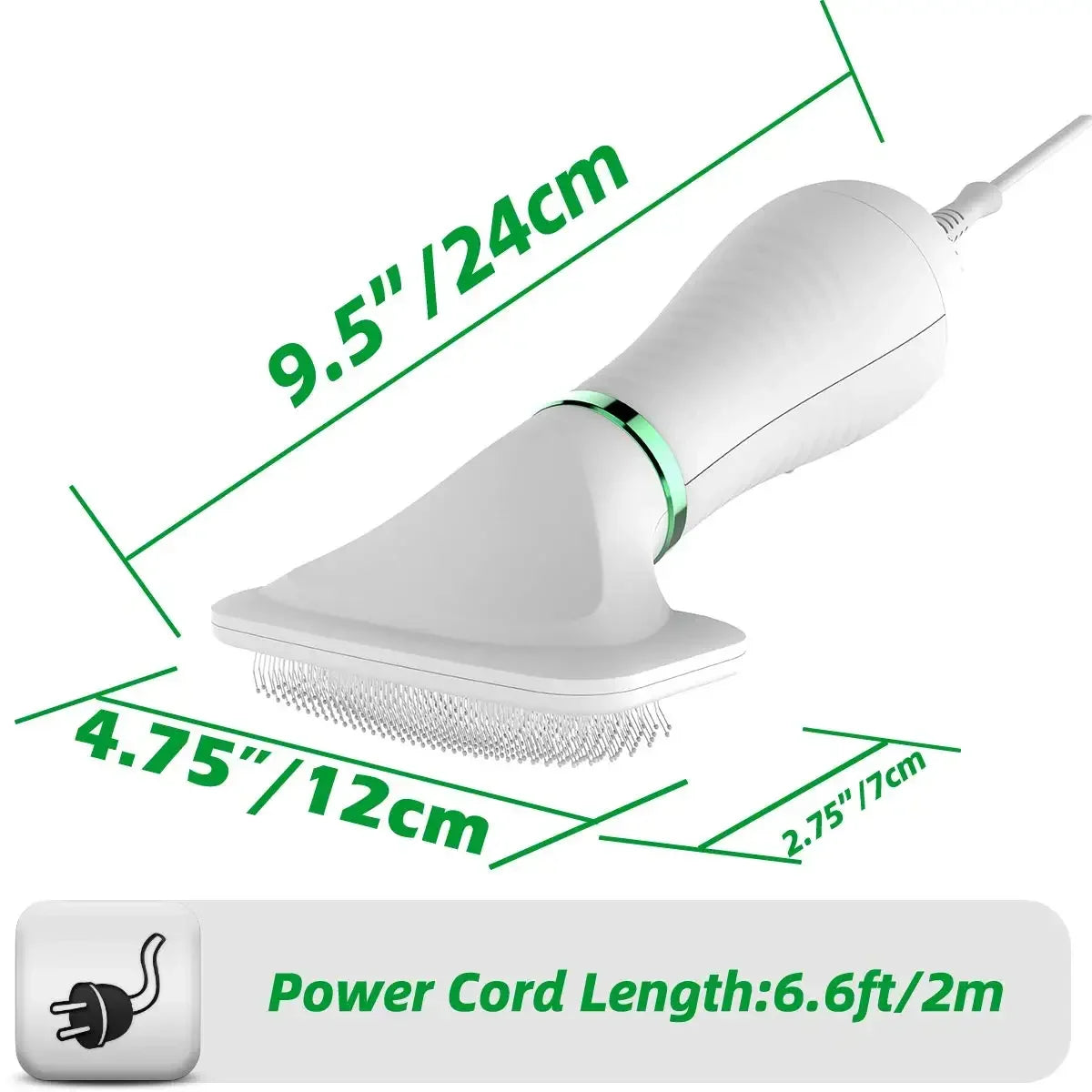 Pet Hair Dryer 2-in-1 Pet Grooming Dryer Grooming for Cat and Dog Brush Portable Dog Blower with Adjustable Temperature for Pet