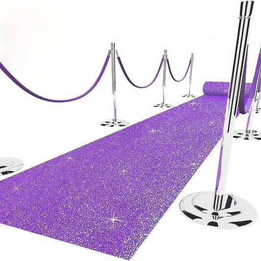 Purple Carpets Are Used To Decorate Wedding Passages, Indoor and Outdoor Carpets, Holiday Celebrations and Parties.