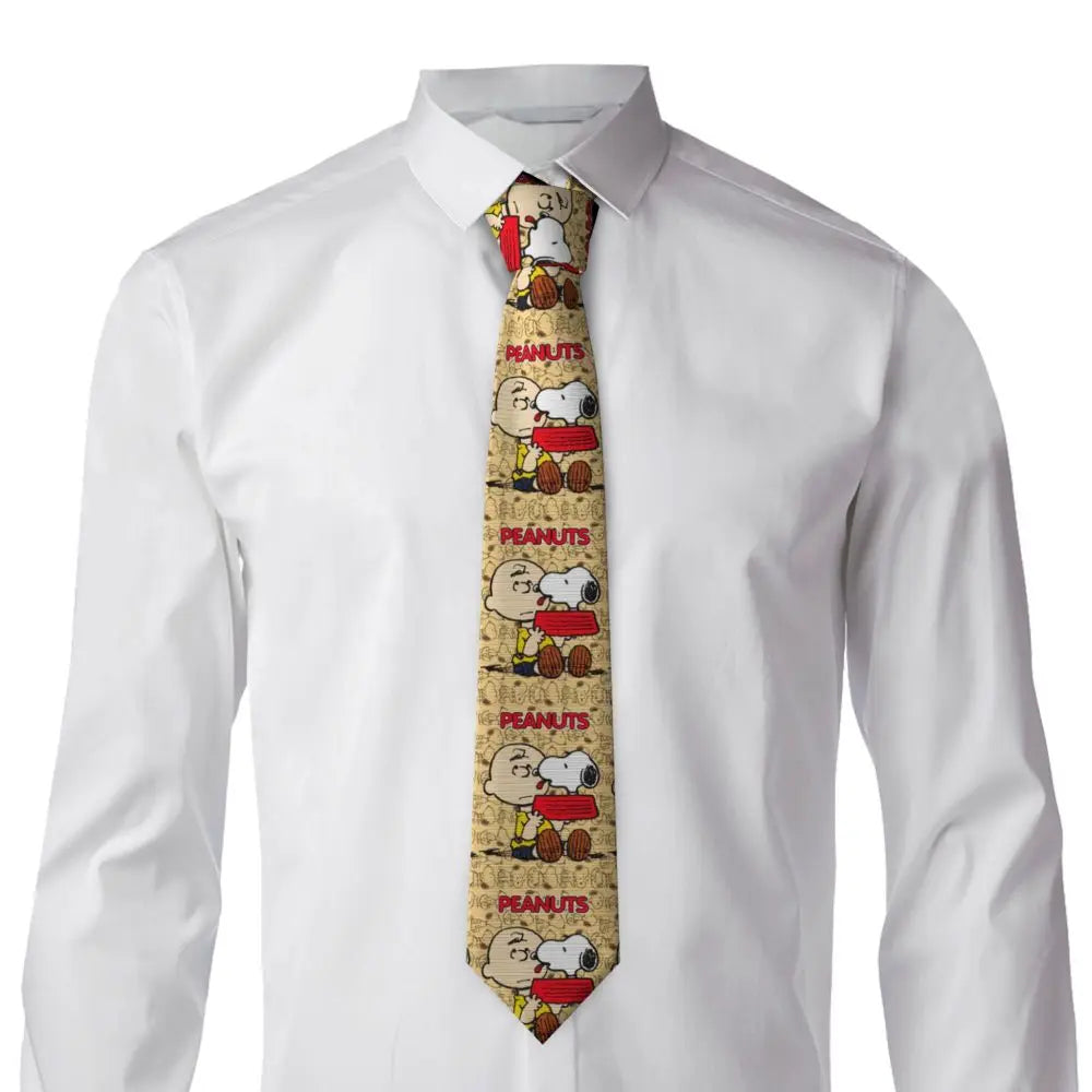 Personalized Fashion S-Snoopys Neckties Men Silk Cartoon Office Neck Tie