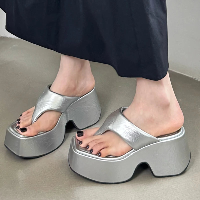 Pumps Flip Flops Slippers Shoes For Ladies New 2026 Female Footwear Platform Wedges Women Slippers Fashion Slides Heels  Shoes