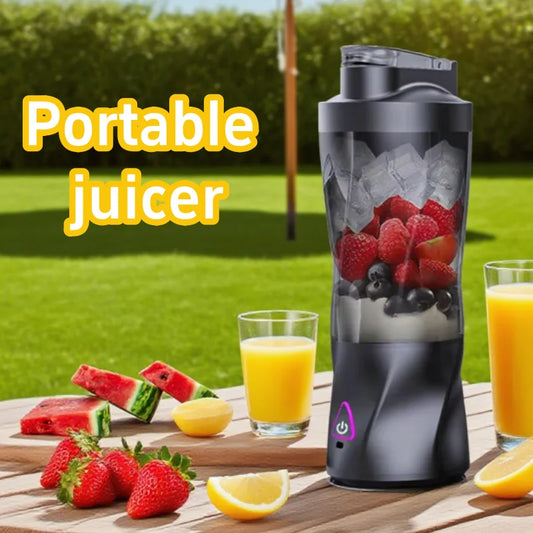 2025 Portable Mini Blender Personal Smoothie Maker For Milkshakes Juices And Shakes Compact Multi-Functional Black Juicer