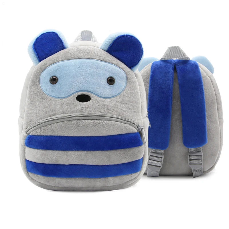 Cute cartoon animals school bags for Kindergarten kids backpack boys girls plush backpack