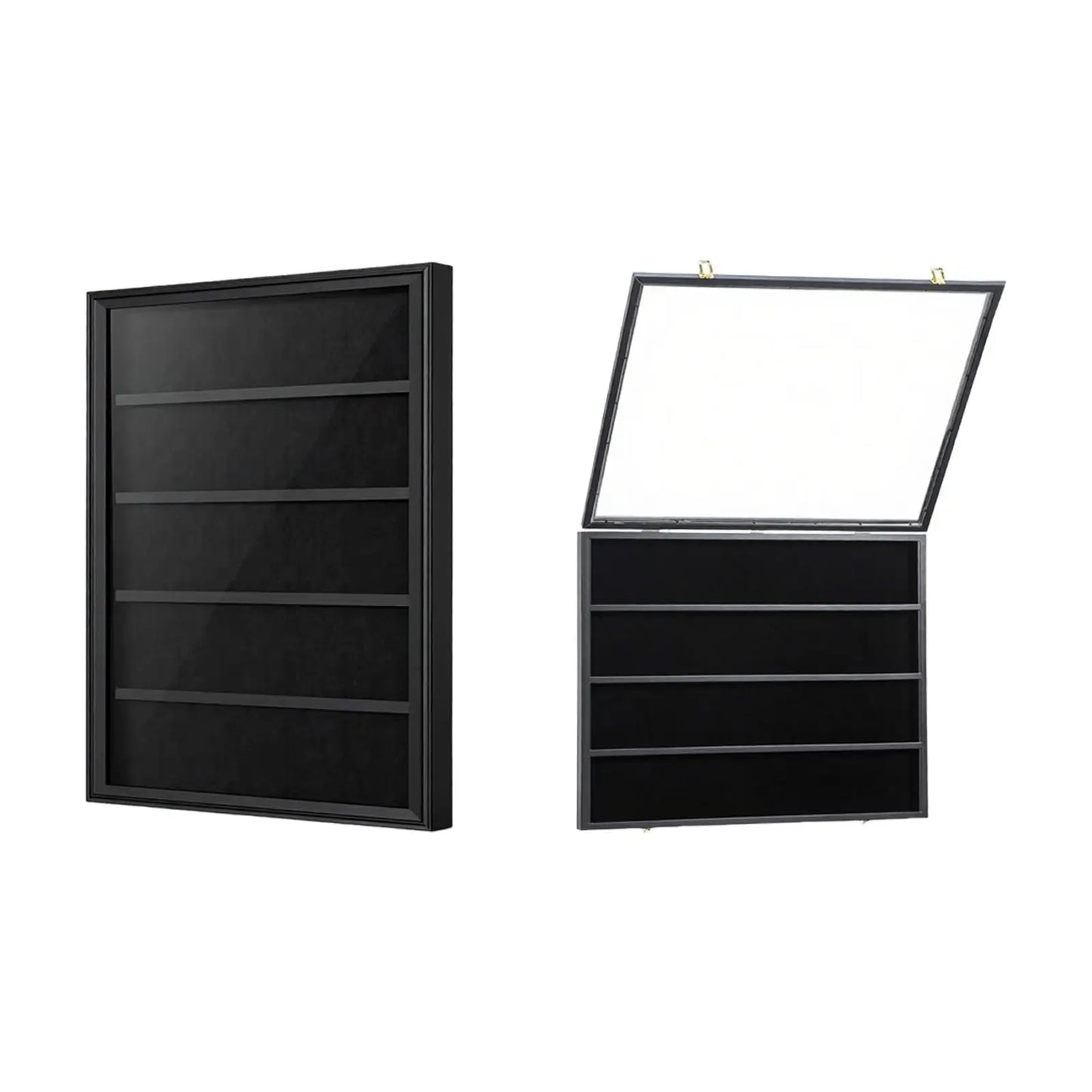 Baseball Card Display Case Display Frame Wall Cabinet Wooden Lockable with Acrylic Front for Hockey Collection