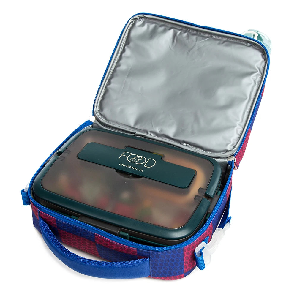 Primary School Lunch Bags for Children Complete Kit Handbags for Boys Lunch Box With Bottle Pockets Lunch Accesorios for Kids