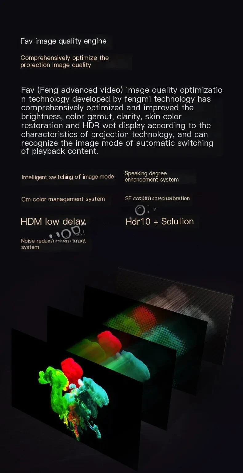 Formovie Fengmi U5000 Laser Projector 1700ANSI Lumen Full HD MEMC HDR10 Home Theater Ultra Short Throw Projection TV Beamer
