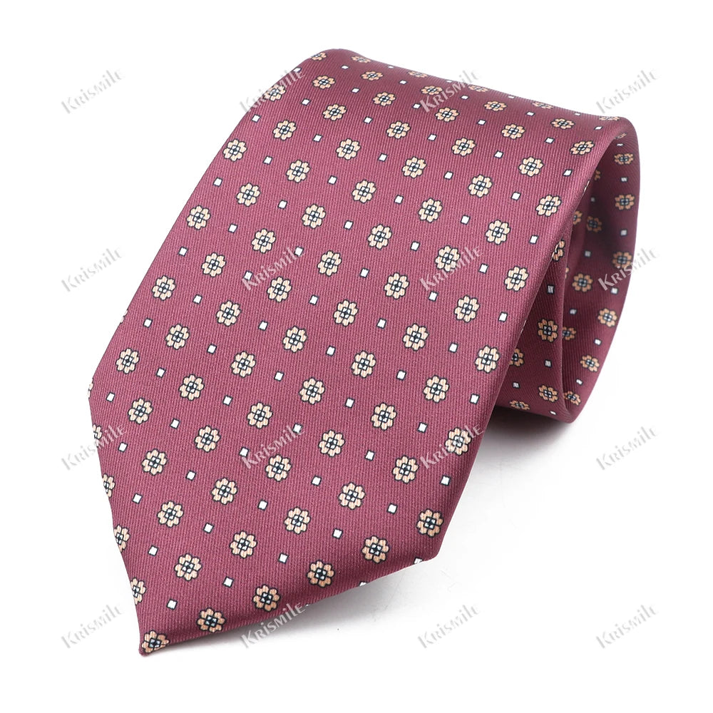 New Design Bohemian Style Necktie For Men Silk Touch Soft Blue Red Yellow Necktie Fit Wedding Party Business Office Accessory