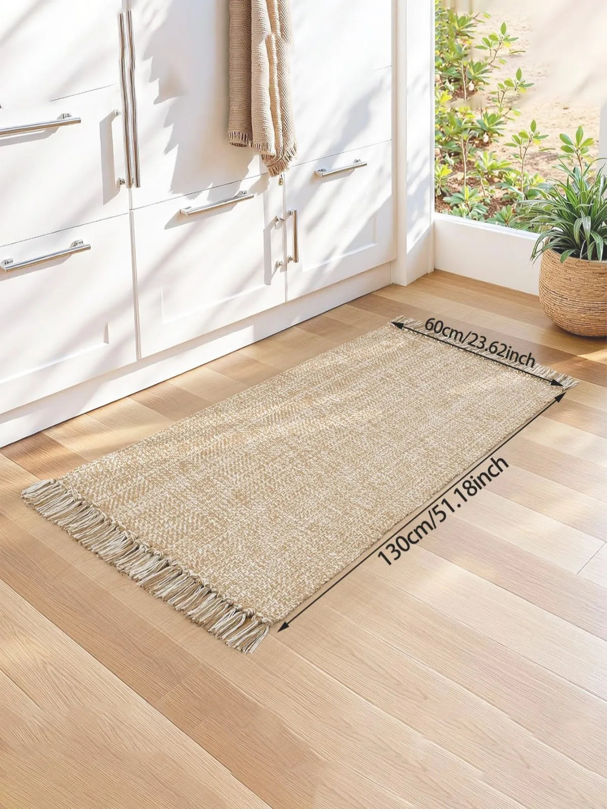 Cotton Linen Weave Carpet for Living Room Bedroom Kitchen Area Rugs Floor Mat Water Absorbent Bathroom Carpets Doormat