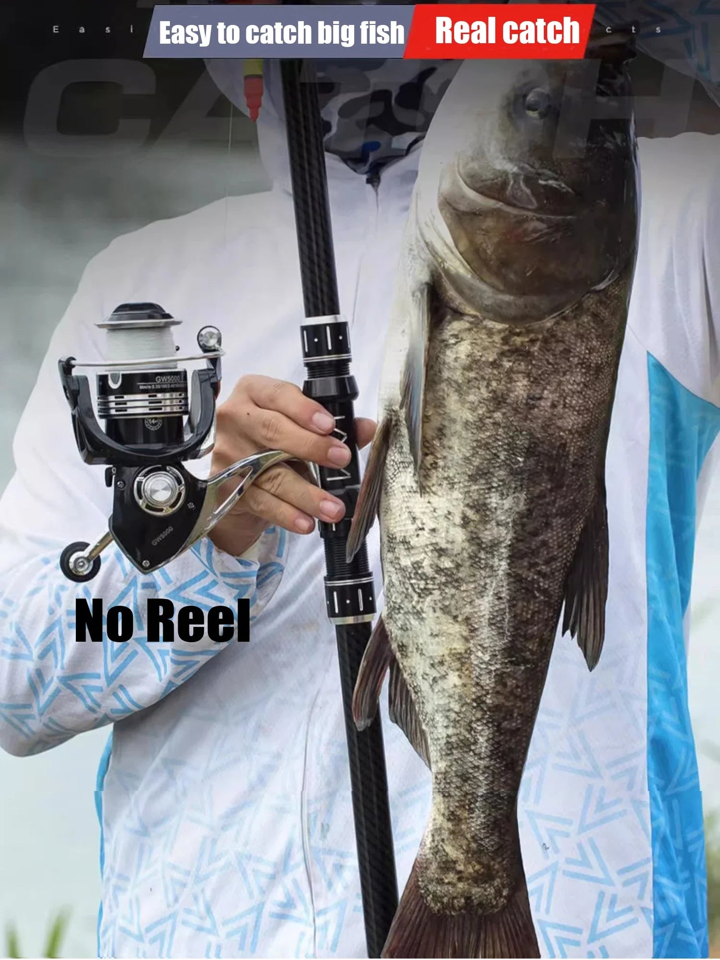 2.1-4.5M Telescopic Fishing Rod Carbon Spinning Fishing Pole Boat Saltwater Freshwater Beach Rock Surfcasting Baitcasting Rod