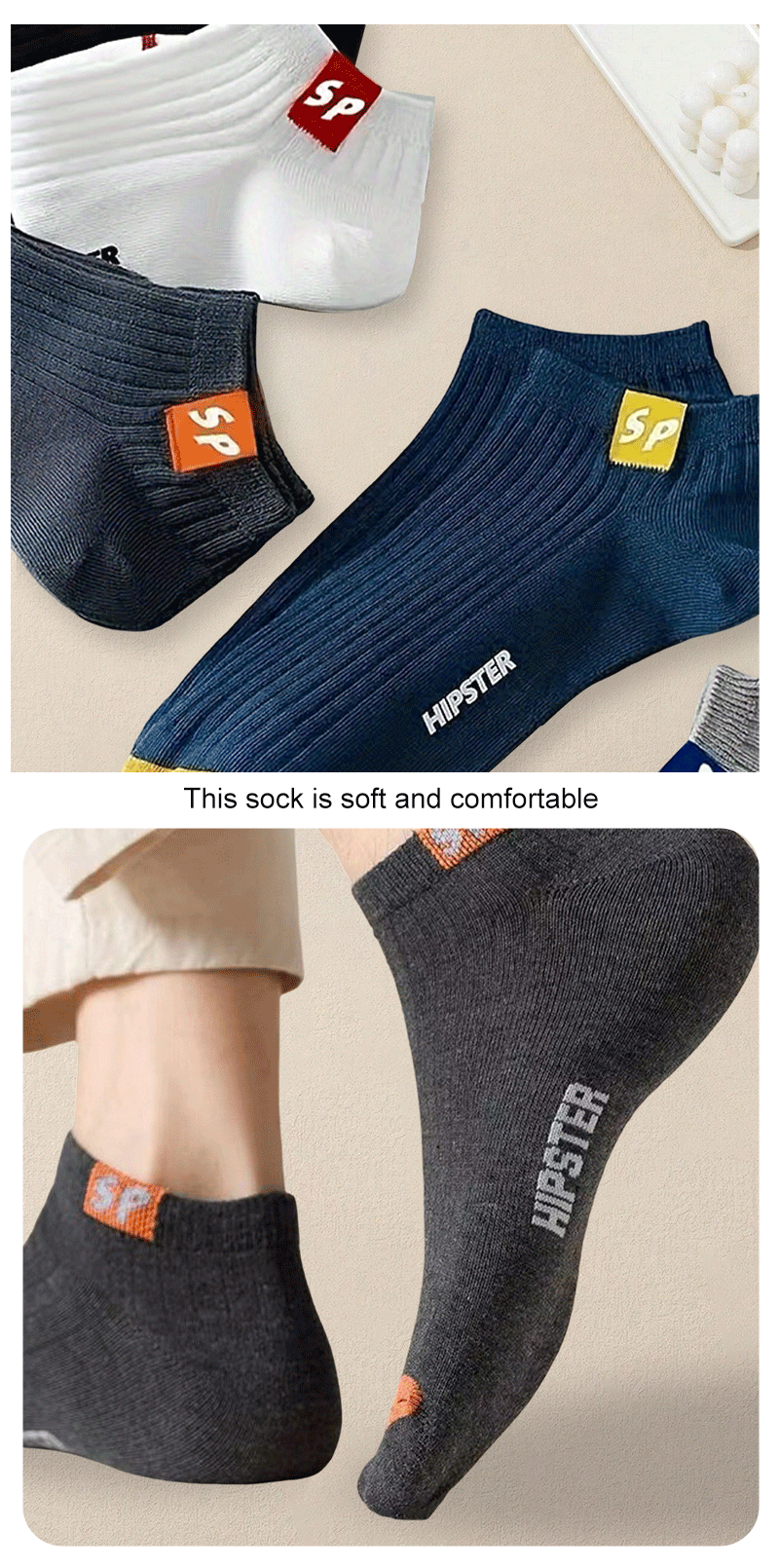 5 Pairs Women Short Socks Trendy and Versatile Letter Boat Socks Shallow Mouth Comfortable Soft and Breathable Casual Socks