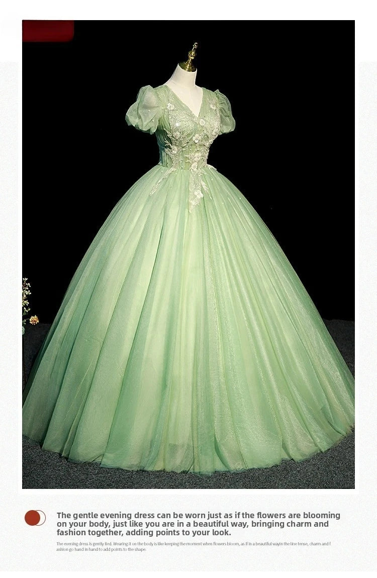 European and American Evening Dress, Voice, Vocal, Piano Art Exam, Solo Performance, Puffy Dress, Host Dress, Adult Ceremony