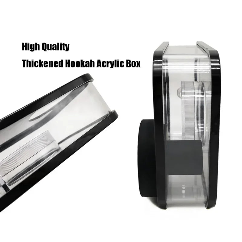 Rectangle Hookah Smoking Pipe Set Shisha Narguile Complete with Remote LED Light Shisha Bowls Charcoal Rack Smoking Accessories