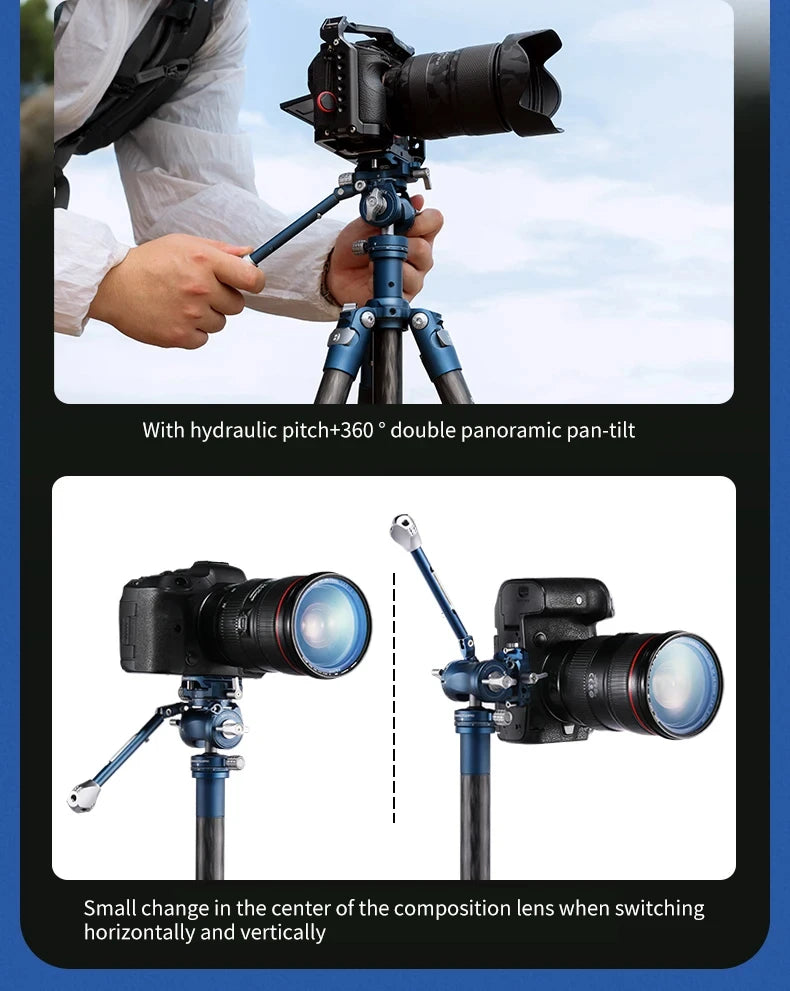 Benro CyanBird Blue bird Carbon Fiber Tripod CB259AFK/CFK/258 Camera SLR Stand Aluminum head Micro Single Handle hold W/FS20PRO