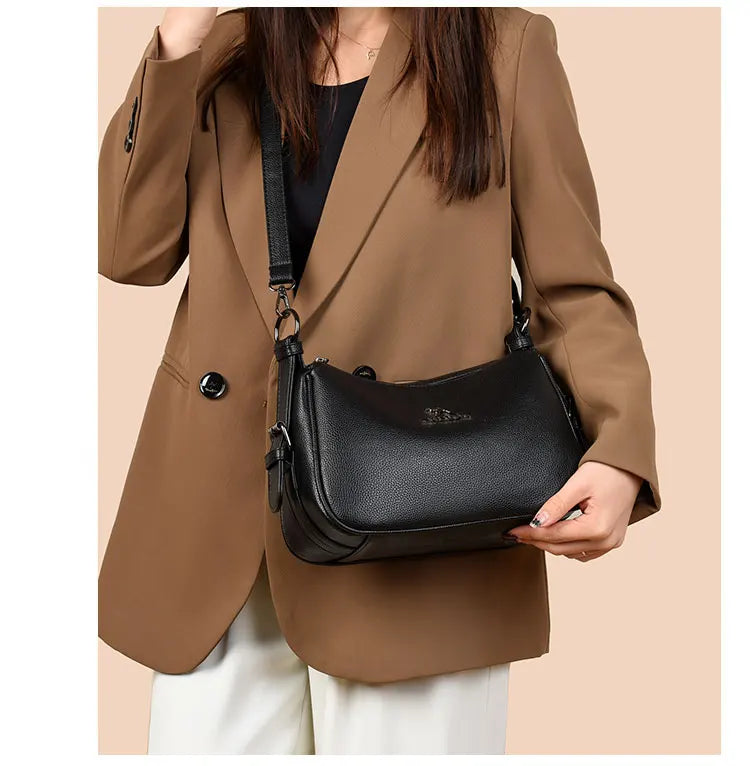 Women's Bags Vintage Genuine High quality PU Women's handbags Casual Ladies' Tote Bags, Soft and Large capacity Handbags wallet