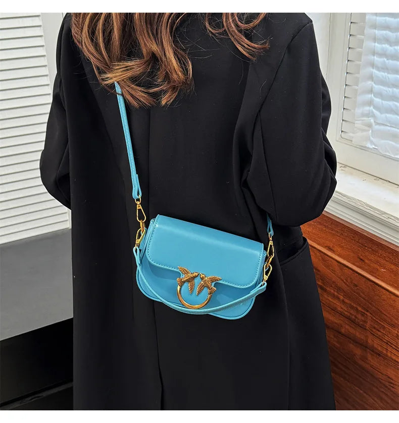Ladies' Handbag, Swallow Bag, High-end, Fashionable, Versatile, Single Shoulder Crossbody Bag, Small Square Bag, Commuting Bag