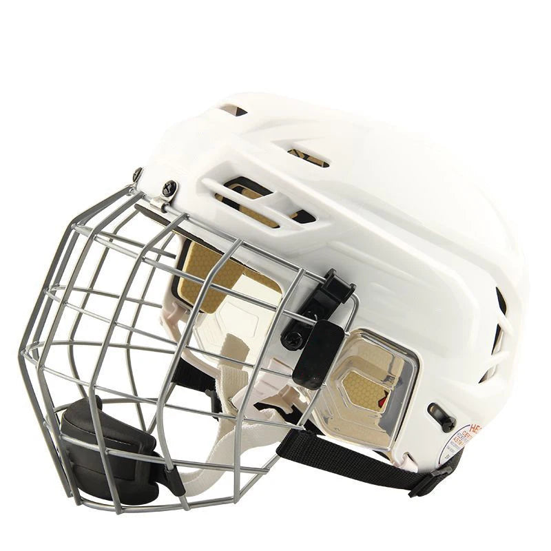 Ice Hockey Helmet Tactical Sports Rugby Adjustable Hockey Helmet Full Face Adult Safety Top Equipment Face Protective Equipment