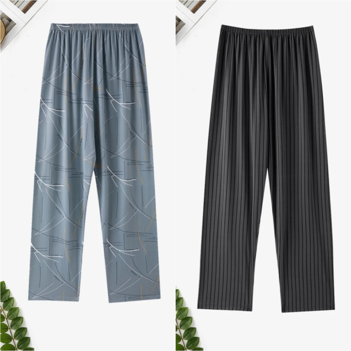 Pajama Pants Men's Spring and Autumn Loose Casual Trousers Home Pants Men's Home Pants Can Be Worn Outside
