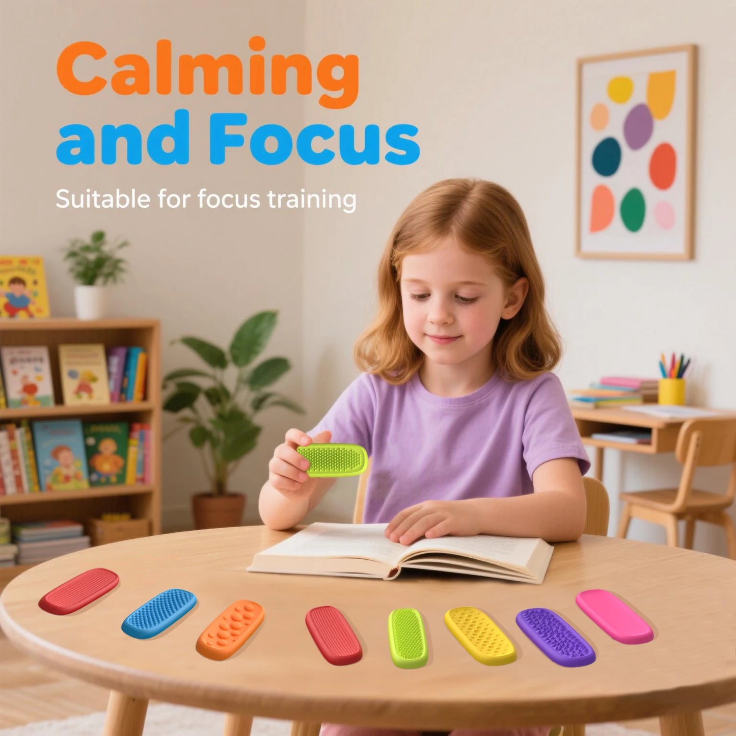 Silicone Sensory Strip Fidget Toys Kids Autism Decompression Calming Fidgeting Toy Adults Stress Desk Anxiety Relief Sensory Toy