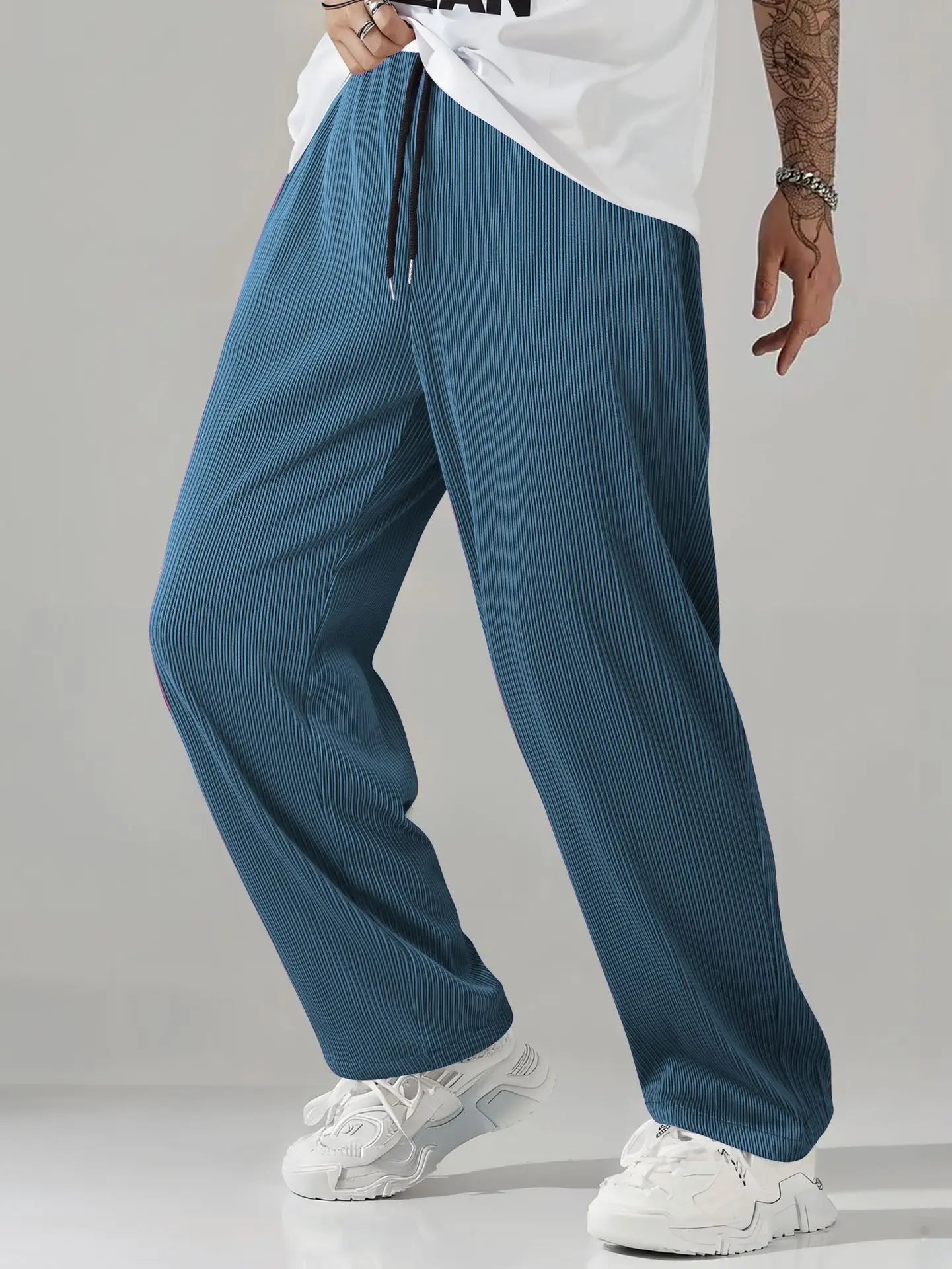 Autumn European and American Style Casual Pants for Men, Wrinkle-Resistant, Non-Iron, Breathable, Stretchy, Dirt-Resistant, Stra
