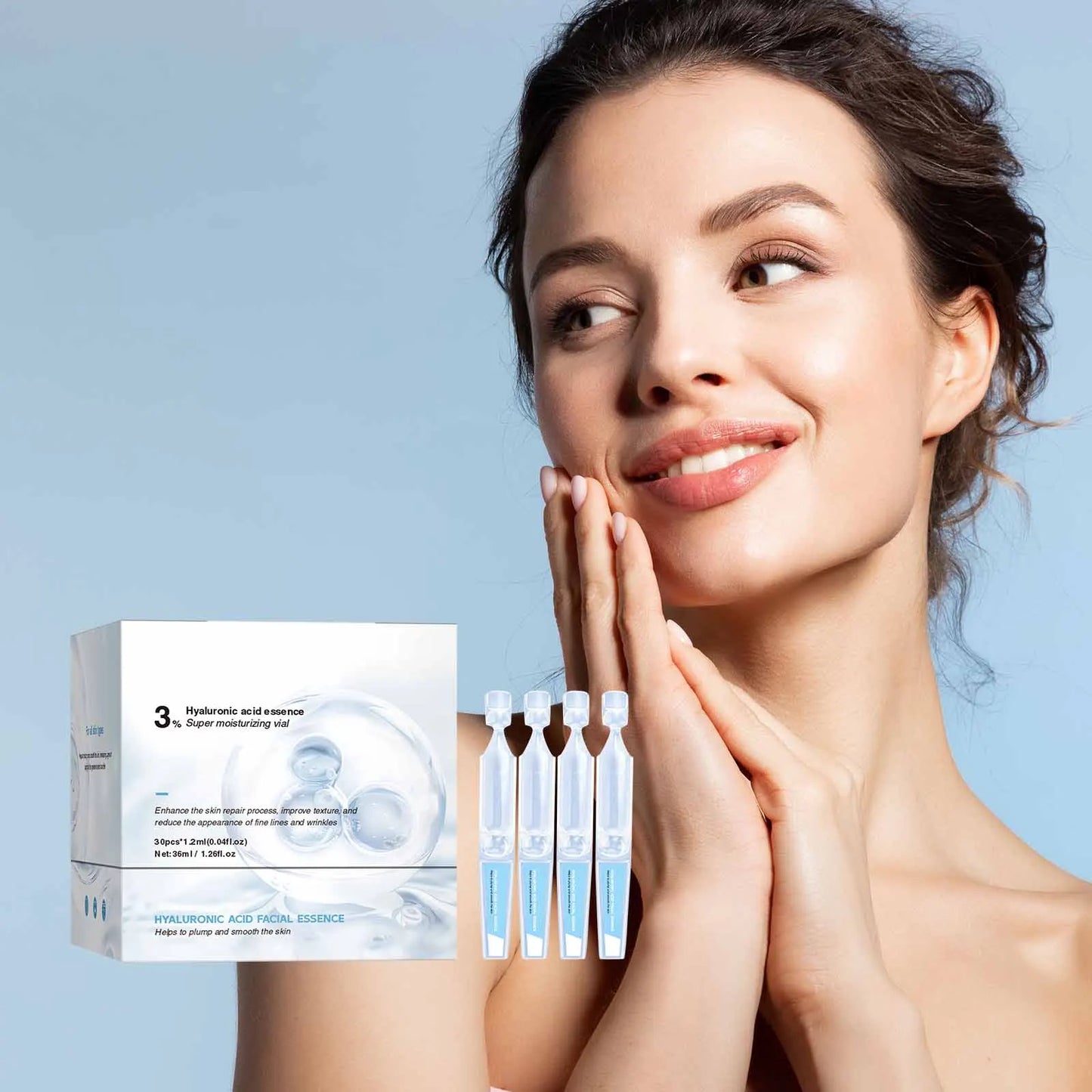 Skin Care Hyaluronic Acid Liquid Serum Facial Moisturizing Lifting Glow Up Facial Essence Quick Absorption Dermapen Serum