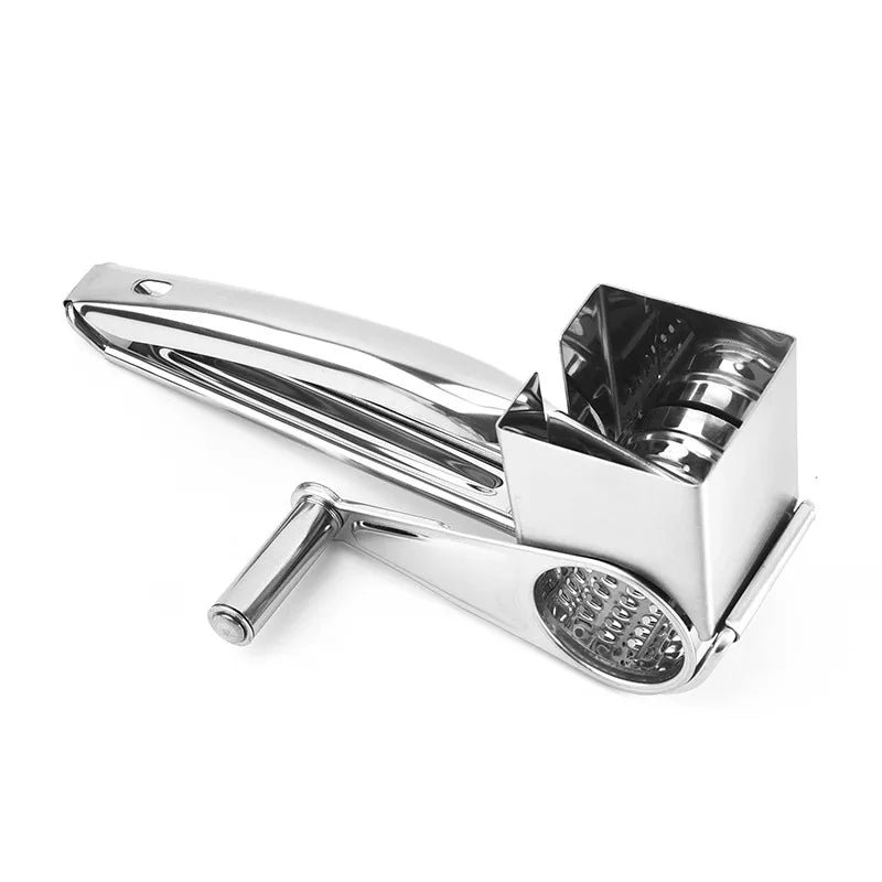 Stainless Steel Cheese Slicer Shredder Drum Hand Crank Rotary Grater Set Cheese Cutter Grater Butter Cutter Kitchen Gadgets