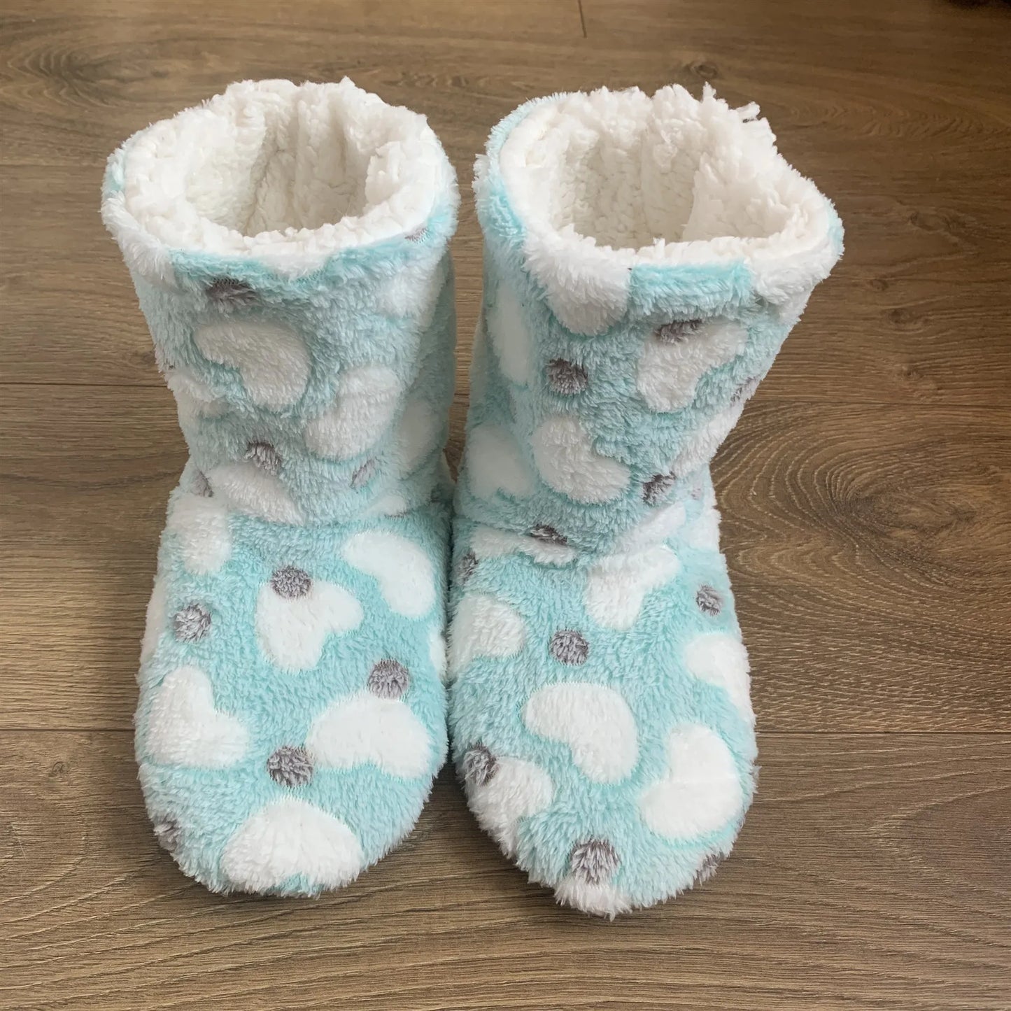 Women Soft Sole Boots Slippers Ankle Shoes Winter Indoor Plush Thickened Warm Fur Slippers Platform Shoes Home Boots Footwear
